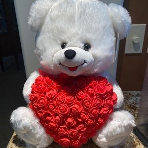 Teddy Bear with Rose Heart